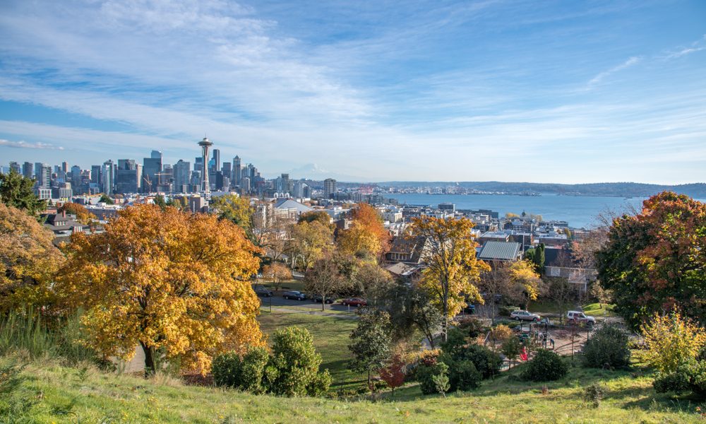 Cityscape,View,Of,Seattle,,Washington,On,A,Sunny,Day,From
